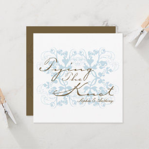 Invitation Aqua Floral Floural Liant Le Mariage Chic Knot