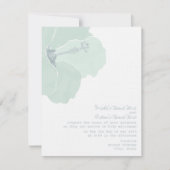 Invitation Aqua Hibiscus Fleur Tropical Beach Mariage (Devant)