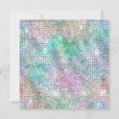 Invitation Aqua Iridescente Diamond Studded Foil 70e annivers (Dos)