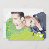 Invitation Aqua Lime Succulent ModerneTypographie Mariage (Dos)