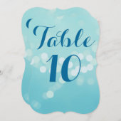 Invitation Aqua Modern 5 x 7 Numéros de tableau (Devant / Derrière)