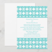 Invitation Aqua Modern Deco Mariage (Devant / Derrière)