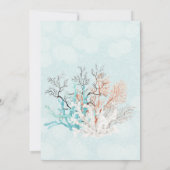 Invitation Aqua Ocean & Coques modernes (Dos)