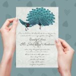 Invitation Aqua Peacocks Vous Choisissez La Couleur De Fond<br><div class="desc">Vintage Turquoise et Mint Green Peacock Lovebird Elegant Farmhouse Mariage damassé Invitations Peacock Wedding Invitations C Vintage Paisley Peacock Colors ou Fuchsia et Lime Paisley Faire-part de mariage -Paisley Peacock Colours Wedding Invitations,  RSVP,  Save the Date and Direction or Reception Cards.</div>