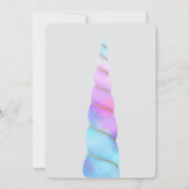 Invitation Aqua Pink Purple Unicorne Anniversaire (Dos)