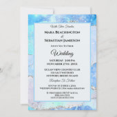 Invitation *~* AQUA RSVP Website AGATE Stars AR13 Mariage (Devant)
