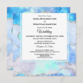 Invitation *~* AQUA RSVP Website Stars AR13 AGATE Mariage (Devant / Derrière)