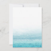 Invitation Aqua Tides | Fête des mariées aquarelle (Dos)