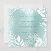 Invitation Aqua Tiffany Parties scintillant en métal Tropic B (Devant)