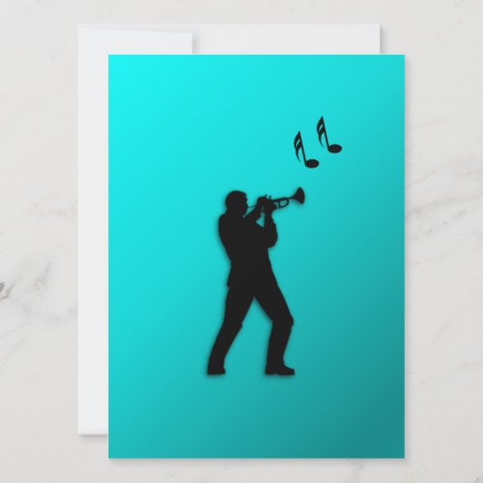 Invitation Aqua Trumpet Party (Dos)