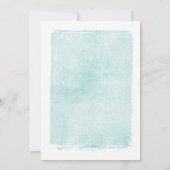 Invitation Aqua Turquoise Grunge Casual Abîmé (Dos)