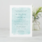 Invitation Aqua Turquoise Grunge Distressed Décontracté (Debout devant)