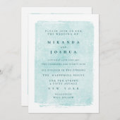 Invitation Aqua Turquoise Grunge Élégance Décontractée (Devant / Derrière)