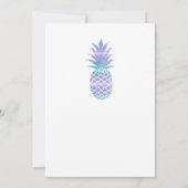 Invitation Aqua Turquoise & Purple Ananas Tropical Chic Party (Dos)