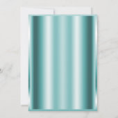 Invitation Aqua Turquoise Shine Glamor Anniversaire Fête N'im (Dos)