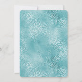 Invitation Aqua Turquoise Turquoise Glam Empreinte de léopard (Dos)