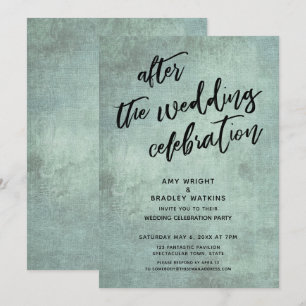 Invitation Aqua Vintage Célébration de mariage décontractée