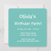 Invitation Aqua White Et Rose Cupcake Tower Joyeux Anniversai (Dos)