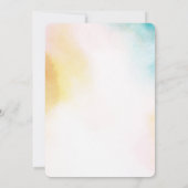 Invitation Aqua Yellow Gold Blush Tie Dye Ombre (Dos)