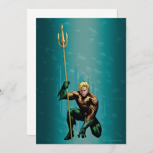 Invitation Aquaman Crouching (Devant / Derrière)