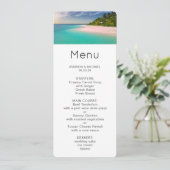Invitation Aquamarine Ocean Tropical Beach Scenic Menu (Debout devant)