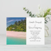 Invitation Aquamarine Ocean Tropical Beach Wedding (Debout devant)