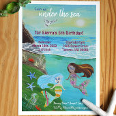 Invitation Aquamarine, Rose, Fête d'anniversaire de la Sirène