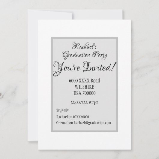 Invitation Aquarelle (Dos)