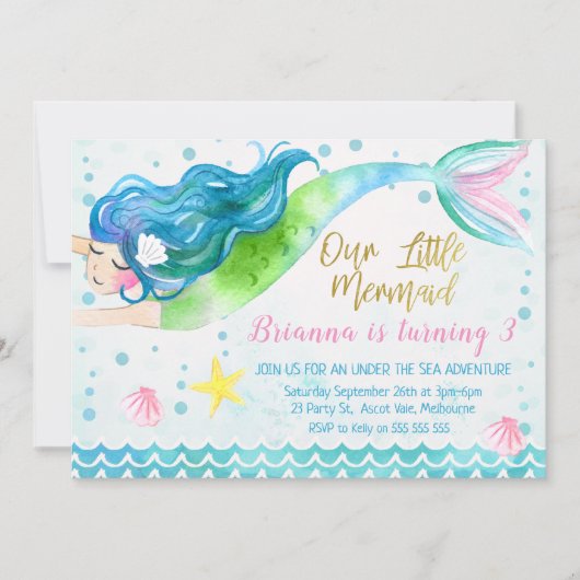 Invitation Aquarelle (Devant)