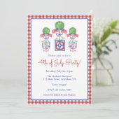 Invitation Aquarelle 4 juillet American Flag Topior Party (Debout devant)