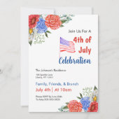 Invitation Aquarelle 4 juillet Brunch (Devant)