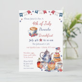 Invitation Aquarelle 4 juillet Brunch (Debout devant)