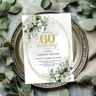 Invitation aquarelle 60e anniversaire de verdure o