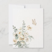 Invitation Aquarelle à arc mariage floral (Dos)