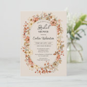 Invitation Aquarelle à la mode fleur sauvage (Debout devant)