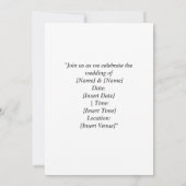 Invitation Aquarelle à thème Mariage de golf (Dos)