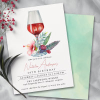 Aquarelle à vin de fleurs | Anniversaire des femme