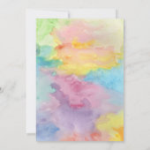Invitation Aquarelle Abstrait Whimsical coloré Mariage amusan (Dos)
