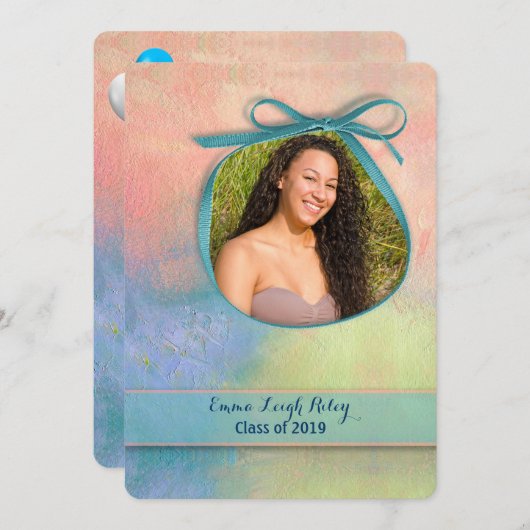 Invitation Aquarelle Abstraite (Devant / Derrière)