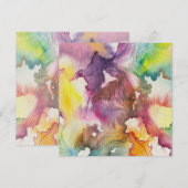 Invitation Aquarelle Abstraite (Devant / Derrière)