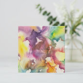 Invitation Aquarelle Abstraite (Debout devant)