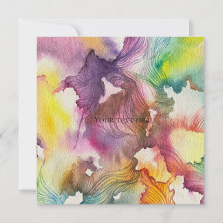 Invitation Aquarelle Abstraite