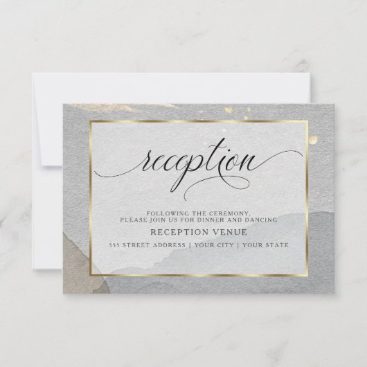 Invitation Aquarelle Abstraite classique (Devant)