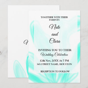 Invitation Aquarelle abstraite colorée ajouter un nom de text