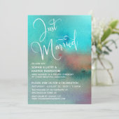 Invitation Aquarelle Abstraite colorée Juste Marry Script (Debout devant)