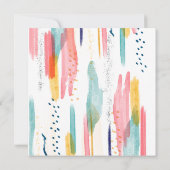 Invitation Aquarelle Abstraite couleur de la brosse Mariage R (Dos)