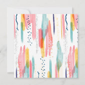 Invitation Aquarelle Abstraite couleur pinceau Détails du Mar (Dos)