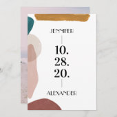 Invitation Aquarelle Abstraite Enregistrer la date (Devant / Derrière)