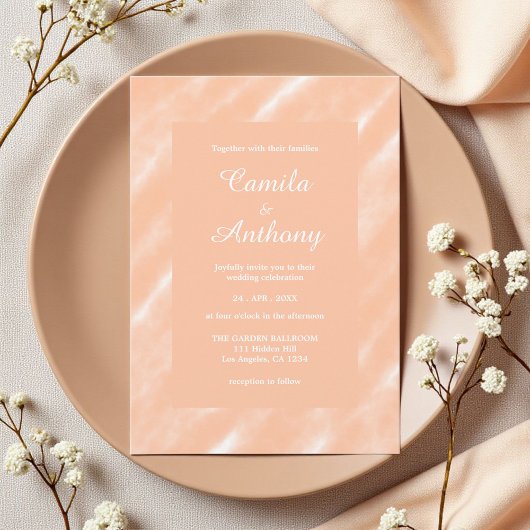 Invitation Aquarelle Abstraite Fuzz Gras Moderne Minimal