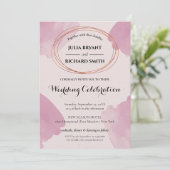 Invitation Aquarelle Abstraite | Mariage circulaire géométriq (Debout devant)